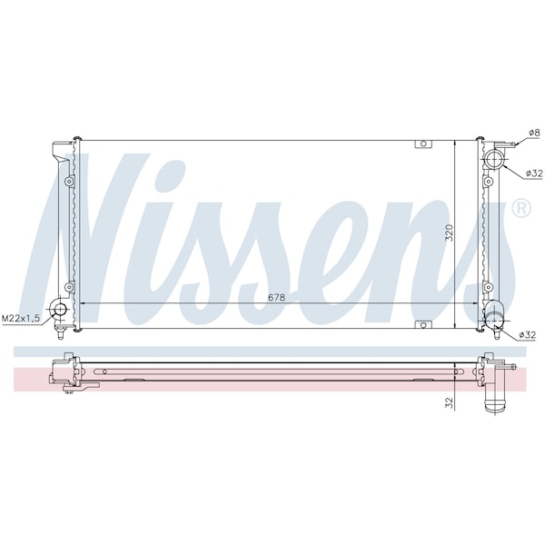 Nissen Nissens Radiator, 652621 652621 - main